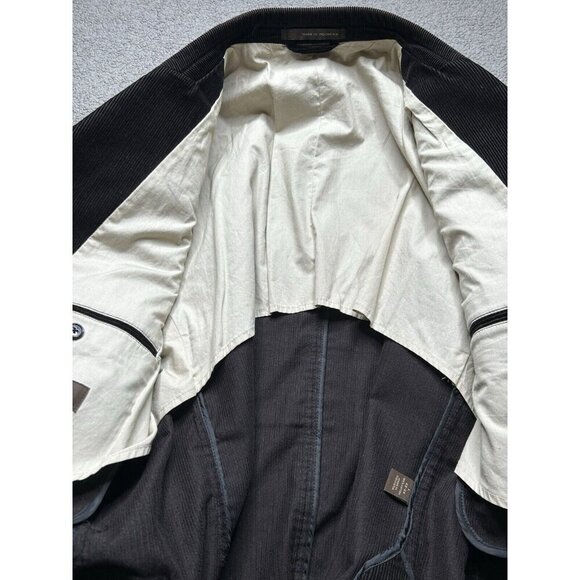 Tasso Elba Jacket Mens L 42-44 Brown Corduroy Barn Chore Cargo Pockets Blazer - Picture 5 of 14